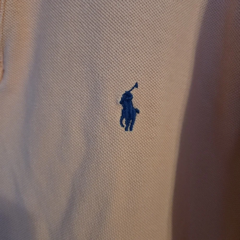 Men's Ralph Lauren Peach Colored Polo Shirt, Size Large